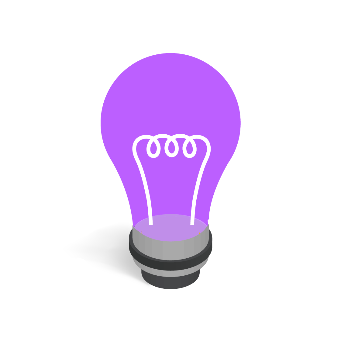 Purple light bulb